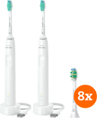 Philips Sonicare 3100 Series HX3675/13 + InterCare Aufsteckbürsten (8 Stück) Elektrische Zahnbürste mit Drucksensor