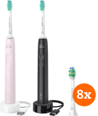 Philips Sonicare 3100 Series HX3675/15 + InterCare Aufsteckbürsten (8 Stück) Elektrische Zahnbürste mit Drucksensor