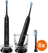 Philips DiamondClean 9000 HX9914/54 Duo Pack + Premium Plaque Defense Brush Attachments 8 units Electric toothbrush for healthy gums