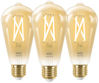 Wiz Smart Filament Light Edison 3-pack - Warm to Cool White Light - E27 WiZ LED light
