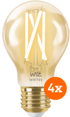 WiZ Smart Filament Light Standard Gold 4-pack - Warm to Cool White Light - E27 WiZ LED light