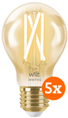 WiZ Smart Filamentlampe Standard Gold 5er-Pack - Warmes bis kaltweißes Licht - E27 Smart-Lampe mit E27-Fassung