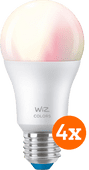 WiZ Smart-Lampe 4er-Pack - Weiß- und Farblicht - E27 Smart-Lampe mit E27-Fassung