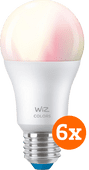 WiZ Smart-Lampe 6er-Pack - Weiß- und Farblicht - E27 Smart-Lampe mit E27-Fassung