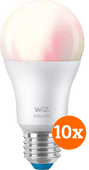 WiZ Smart-Lampe 10er-Pack - Weiß- und Farblicht - E27 Smart-Lampe mit E27-Fassung