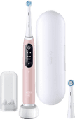 Oral-B iO Series 6N Hellrosa + extra iO Gentle Care Aufsteckbürste Elektrische Zahnbürste für weißere Zähne