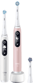 Oral-B iO Series 6N Doppelpack Weiß + Rosa Elektrische Zahnbürste für weißere Zähne