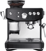 Sage Barista Express Impress Black Truffle piston machine with a bean grinder