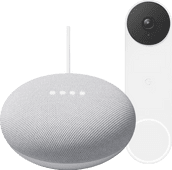 Google Nest Mini Weiß + Google Nest Türklingel Google Home Lautsprecher