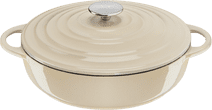 Tefal LOV niedriger Bräter 28 cm Beige Gusseisernen Topf oder gusseiserne Pfanne
