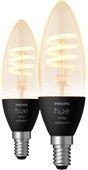 Philips Hue Filamentlampe White Ambiance Kerzenlampe E14 Doppelpack Philips Hue einzeln erhältliche Smart-Lampe