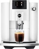 JURA E6 Piano White (EC) Fully automatic coffee machine with a lot of help with maintenance