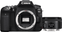 Canon EOS 90D + EF 50 mm f/1.8 STM Digitalkamera mit 4K Cinema