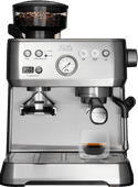 Solis Grind and Infuse Perfetta Stainless Steel piston machine with a bean grinder