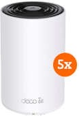 TP-Link Deco XE75 Pro 5-pack WiFi solution for working from home in a freestanding house