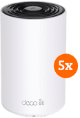 TP-Link Deco XE75 Pro Mesh WiFi 6E (5-pack) WiFi solution for working from home in a freestanding house