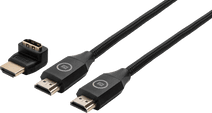 BlueBuilt HDMI-Kabel 4K 60 Hz Nylon 1,5 Meter + 90-Grad-Adapter HDMI 4K 60 Hz Kabel