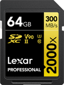 Lexar Professional 2000x GOLD 64GB SDXC 300mb/s SDXC card