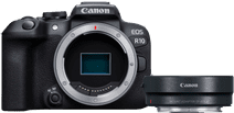 Canon EOS R10 + EF - EOS R Adapter Kamera mit neigbarem Display