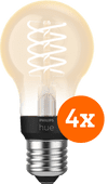 Philips Hue Filament Light White Standard E27 - 2023 - 4-pack Philips HUE E27 fitting