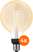 Philips Hue Filament Light White Globe XL E27 - 2023 - 4-pack Smart light with E27 fitting