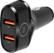 BlueBuilt Quick Charge Autoladegerät mit 2 USB-A-Ports 18W Schwarz Autoladegerät mit Schnellladefunktion