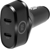 BlueBuilt Power Delivery Car Charger with 2 USB-C Ports 45W Black USB-C car charger