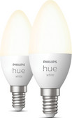 Philips Hue Kerzenlampe White E14 Doppelpack Smart-Lampe mit E14-Fassung