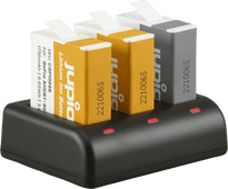 Jupio Kit: Enduro Battery GoPro HERO 10/11/12 AHDBT-901 (2x) + Compact USB Triple Charger Akku für Actionkameras