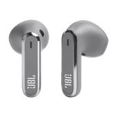 JBL Live Flex Silver JBL noise-canceling earbuds