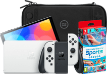 Nintendo Switch OLED Weiß + Nintendo Switch Sports + BlueBuilt Schutzhülle Nintendo Switch OLED