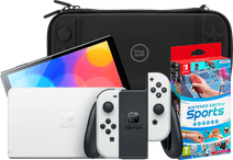 Nintendo Switch OLED White + Nintendo Switch Sports + BlueBuilt Travel Case Nintendo Switch OLED