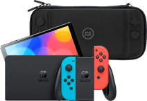 Nintendo Switch OLED Blau/Rot + BlueBuilt Schutzhülle Nintendo Switch OLED