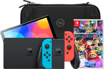 Nintendo Switch OLED Blau/Rot + Mario Kart 8 Deluxe + Bluebuilt Travel Case Nintendo Switch OLED