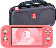 Nintendo Switch Lite Korallrot + Bigben Offizielle Nintendo Switch Lite Schutztasche Nintendo Switch Lite Konsole