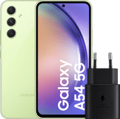 Samsung Galaxy A54 128GB Green 5G + Samsung Fast Charger Black Samsung phone from 2023