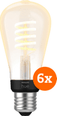 Philips Hue Filament White Ambiance Edison 6er-Pack Philips Hue einzeln erhältliche Smart-Lampe