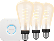 Philips Hue Filament White Ambiance Edison XL 3er-Pack+ Bridge Philips Hue Filament Starterpaket