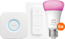 Philips Hue White and Color Starter Pack E27 with 6 Lights + Dimmer + Bridge Philips HUE E27 fitting