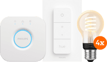 Philips Hue Filament White Ambiance Standard Viererpack Starterpack Philips Hue Filament Starterpaket