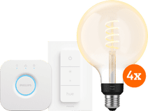 Philips Hue Filament White Ambiance Globe XL Viererpack Starterpaket Philips Hue Filament Starterpaket