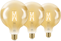 WiZ Smart Filamentlampe Globe XL Dreierpack - Warmes bis kaltweißes Licht - E27 Smart-Home-Lampe