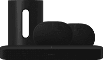 Sonos Beam Gen. 2 Schwarz + 2x Era 300 Schwarz + Sub Mini Schwarz Soundbar für Filme und Serien