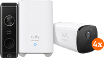 eufyCam 2 Pro Viererpack + eufy Video Doorbell Dual 2 Pro Cloud-Kamera