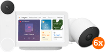 Google Nest Cam Sechserpack + Nest Türklingel + Nest Hub 2 Cloud-Kamera