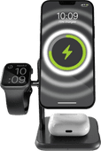 Zens 3-in-1 MagSafe Kabelloses Ladegerät 15 W mit Ständer und Watch Stand Schwarz Apple Watch Qi-Ladegerät