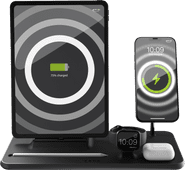 Zens 5-in-1 MagSafe Kabelloses Ladegerät 15 W mit Ständer und Watch Stand und iPad Dockingstation Schwarz Kabelloses Ladegerät für Ohrhörer