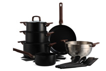 BK Simply Ceramic Pfannen- und Topfset 14-teilig Schwarze Topfsets und Pfannensets