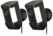 Ring Spotlight Cam Pro - Plug In - Schwarz - Doppelpack Überwachungskamera mit Abonnement