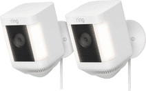 Ring Spotlight Cam Plus - Plug In - Weiß - Doppelpack Überwachungskamera mit Abonnement